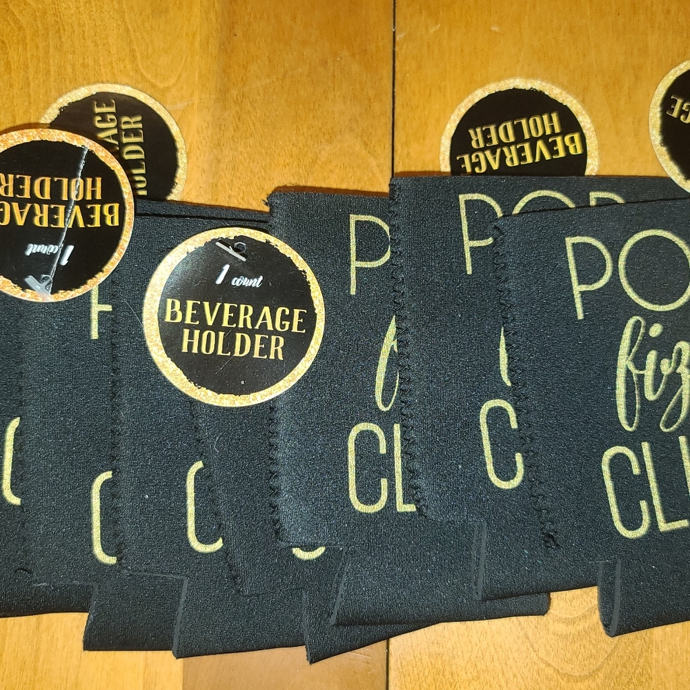 Set of 10 Pop Clink Fizz Drink Cozies